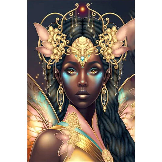 AB Diamond Painting - Full Round - Dark-Haired Elf Girl (40*60CM)