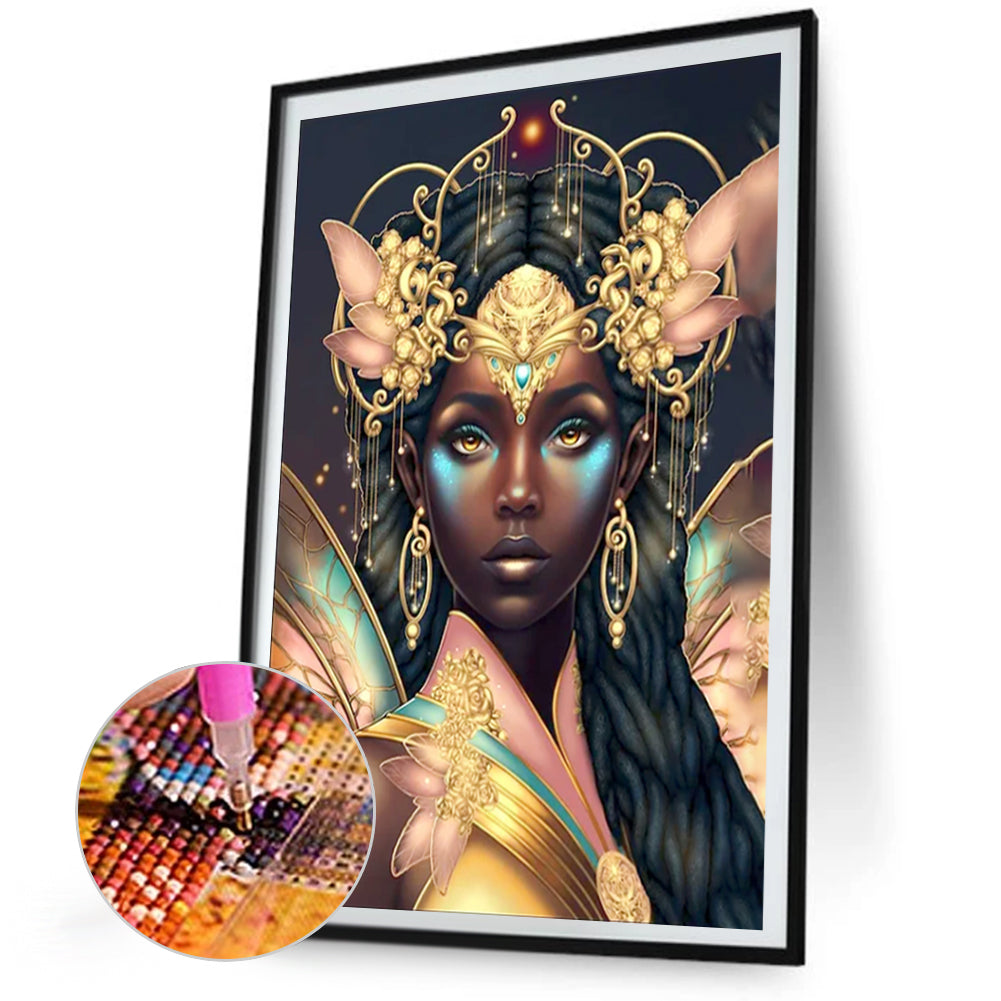 AB Diamond Painting - Full Round - Dark-Haired Elf Girl (40*60CM)