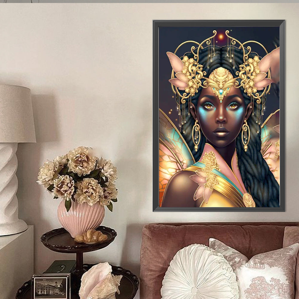 AB Diamond Painting - Full Round - Dark-Haired Elf Girl (40*60CM)