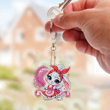 Load image into Gallery viewer, 6Pcs Double Sided Special Shape Animals Diamond Art Keyring for Beginners Adults