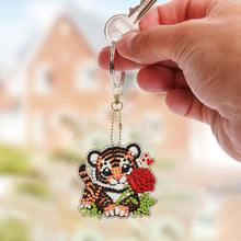 Load image into Gallery viewer, 6Pcs Double Sided Special Shape Animals Diamond Art Keyring for Beginners Adults
