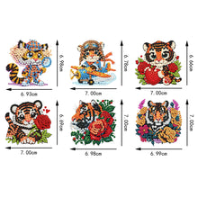 Load image into Gallery viewer, 6Pcs Double Sided Special Shape Animals Diamond Art Keyring for Beginners Adults