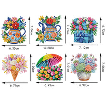 Load image into Gallery viewer, 6Pcs Double Sided Special Shape Animals Diamond Art Keyring for Beginners Adults