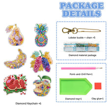 Load image into Gallery viewer, 6Pcs Double Sided Special Shape Animals Diamond Art Keyring for Beginners Adults