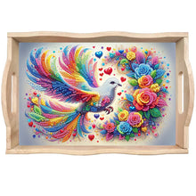 Load image into Gallery viewer, Wooden Beautiful Pattern 5D Diamond Painting Tray Art Craft with Handle for Desk