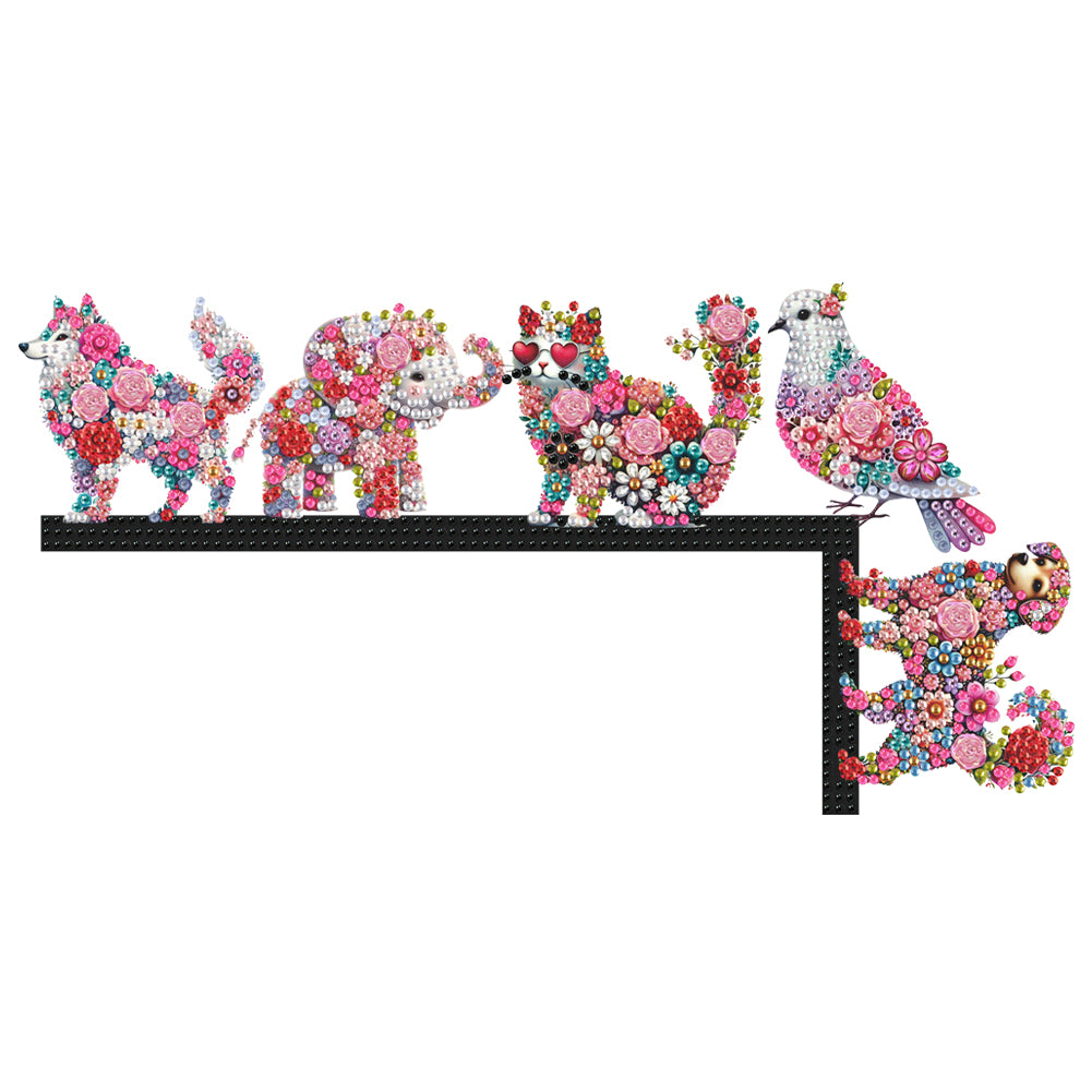Circus Diamond Art Door Right Angle Sign Wood Door Corner Decor for Party Favors