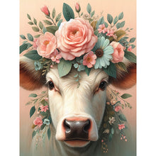 Load image into Gallery viewer, Diamond Painting - Full Round - Flower Cow (30*40CM)