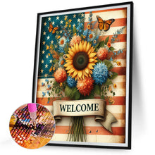Load image into Gallery viewer, Diamond Painting - Full Round - Union Flag Sunflower (30*40CM)