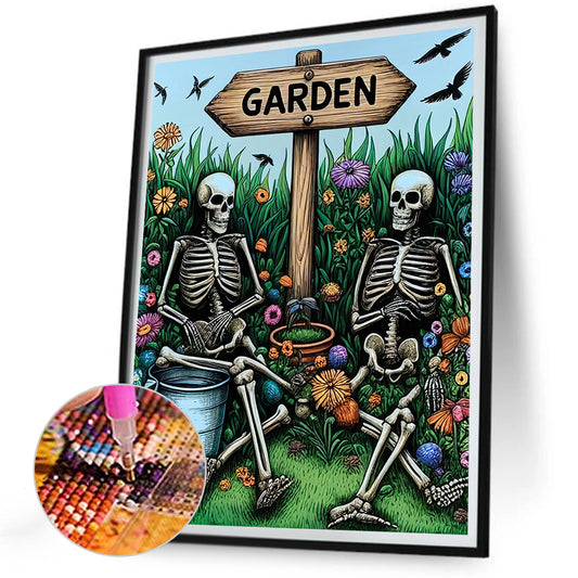 Diamond Painting - Full Round - Garden Skull (30*40CM)