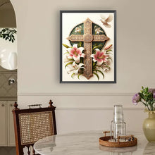 Load image into Gallery viewer, Diamond Painting - Full Round - Flower Cross (30*40CM)