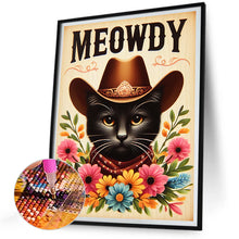 Load image into Gallery viewer, Diamond Painting - Full Round - Cowboy Cat (30*40CM)