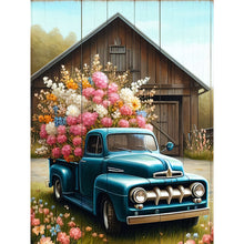 Load image into Gallery viewer, Diamond Painting - Full Round - Flower Classic Car (30*40CM)