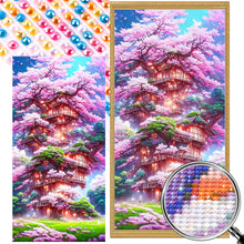 Load image into Gallery viewer, AB Diamond Painting - Full Round - Cherry Tree House (40*80CM)