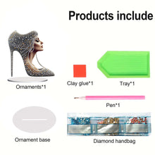 Load image into Gallery viewer, Acrylic Special Shape Flower Girl Desktop Diamond Art Kits for Home Office Decor