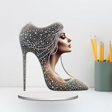 Load image into Gallery viewer, Acrylic Special Shape Flower Girl Desktop Diamond Art Kits for Home Office Decor