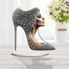 Load image into Gallery viewer, Acrylic Special Shape Flower Girl Desktop Diamond Art Kits for Home Office Decor