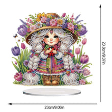 Load image into Gallery viewer, Acrylic Special Shape Flower Girl Desktop Diamond Art Kits for Home Office Decor