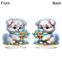 Load image into Gallery viewer, Acrylic Special Shape Flower Girl Desktop Diamond Art Kits for Home Office Decor