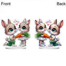 Load image into Gallery viewer, Acrylic Special Shape Carrot Rabbit Diamond Painting Desktop Decors for Home