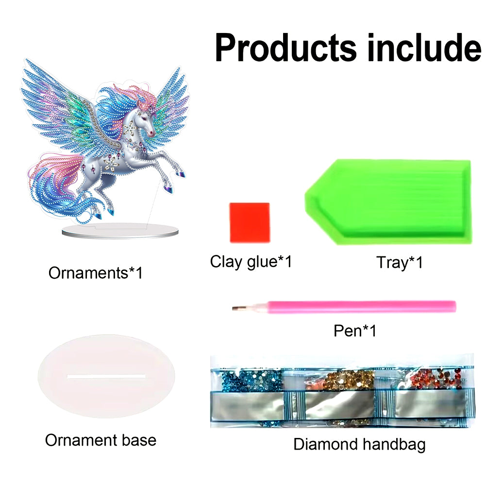 Acrylic Special Shape Flower Girl Desktop Diamond Art Kits for Home Office Decor