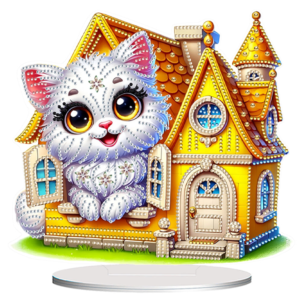 Acrylic Special Shape Flower Girl Desktop Diamond Art Kits for Home Office Decor
