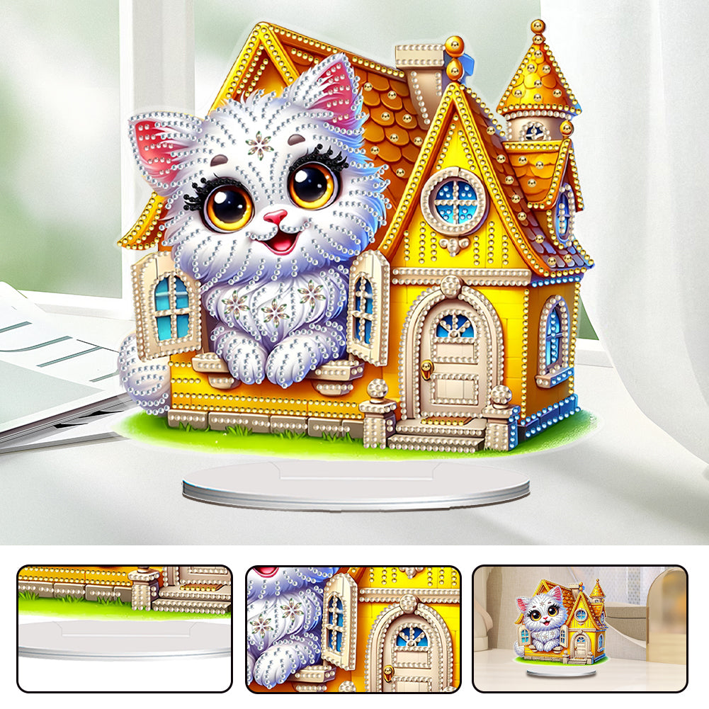 Acrylic Special Shape Flower Girl Desktop Diamond Art Kits for Home Office Decor
