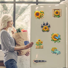 Load image into Gallery viewer, 6Pcs Acrylic Animals Diamond Painting Refrigerator Magnet for Fridge Whiteboards