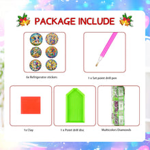Load image into Gallery viewer, 6Pcs Acrylic Animals Diamond Painting Refrigerator Magnet for Fridge Whiteboards