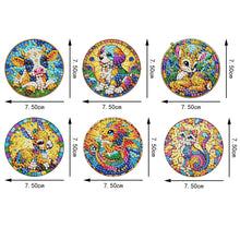 Load image into Gallery viewer, 6Pcs Acrylic Animals Diamond Painting Refrigerator Magnet for Fridge Whiteboards