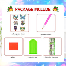 Load image into Gallery viewer, 6Pcs Acrylic Animals Diamond Painting Refrigerator Magnet for Fridge Whiteboards