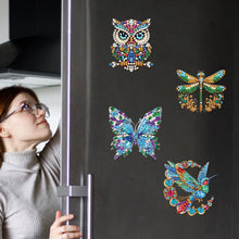Load image into Gallery viewer, 6Pcs Acrylic Animals Diamond Painting Refrigerator Magnet for Fridge Whiteboards