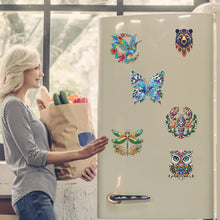 Load image into Gallery viewer, 6Pcs Acrylic Animals Diamond Painting Refrigerator Magnet for Fridge Whiteboards