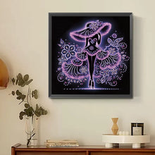 Load image into Gallery viewer, Diamond Painting - Partial Special Shaped - Elegant Lady (30*30CM)