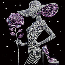 Load image into Gallery viewer, Diamond Painting - Partial Special Shaped - Elegant Lady (30*30CM)