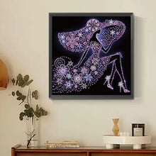 Load image into Gallery viewer, Diamond Painting - Partial Special Shaped - Elegant Lady (30*30CM)