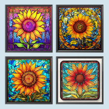 Load image into Gallery viewer, 4pcs Square Diamond Painting Set - Sunflower (30*30CM)