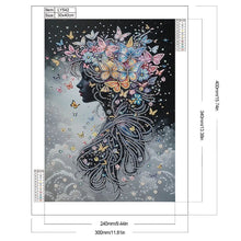 Load image into Gallery viewer, Diamond Painting - Partial Special Shaped - Butterfly Woman (30*40CM)