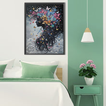 Load image into Gallery viewer, Diamond Painting - Partial Special Shaped - Butterfly Woman (30*40CM)