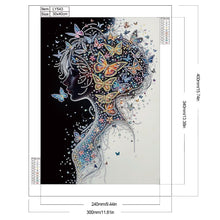 Load image into Gallery viewer, Diamond Painting - Partial Special Shaped - Butterfly Woman (30*40CM)