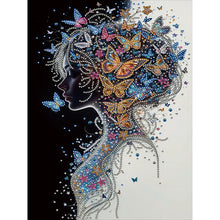 Load image into Gallery viewer, Diamond Painting - Partial Special Shaped - Butterfly Woman (30*40CM)