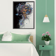 Load image into Gallery viewer, Diamond Painting - Partial Special Shaped - Butterfly Woman (30*40CM)