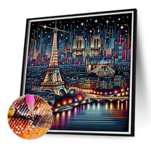 Load image into Gallery viewer, Diamond Painting - Full Round - Eiffel Tower With Stars (40*40CM)