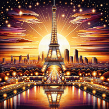 Load image into Gallery viewer, Diamond Painting - Full Round - Eiffel Tower At Dusk (40*40CM)
