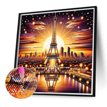 Load image into Gallery viewer, Diamond Painting - Full Round - Eiffel Tower At Dusk (40*40CM)