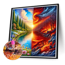 Load image into Gallery viewer, Diamond Painting - Full Round - Landscape Rebirth And War (40*40CM)