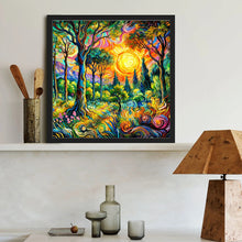 Load image into Gallery viewer, Diamond Painting - Full Round - Landscape Sunrise Forest (40*40CM)