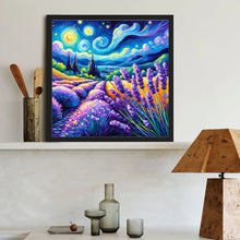 Load image into Gallery viewer, Diamond Painting - Full Round - Landscape Lavender Field (40*40CM)