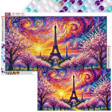 Load image into Gallery viewer, Diamond Painting - Full Round - Eiffel Tower At Sunrise (70*40CM)