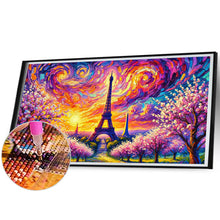 Load image into Gallery viewer, Diamond Painting - Full Round - Eiffel Tower At Sunrise (70*40CM)