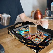 Load image into Gallery viewer, Acrylic Animals Rectangular Diamond Decorative Serving Tray for Countertop Decor